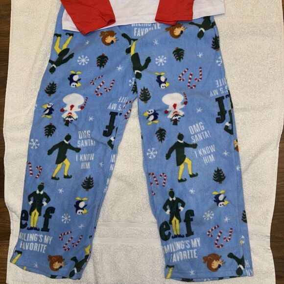 ELF BOYS BUDDY THE ELF 2 PIECE CHRISTMAS PAJAMAS SIZE M (10) - Picture 4 of 4